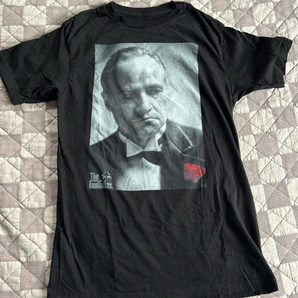 Black The Godfather Marlon Brando Graphic T-Shirt